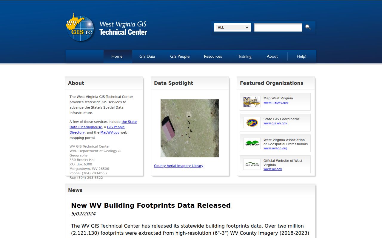 West Virginia GIS clearinghouse for Calhoun County parcel map data