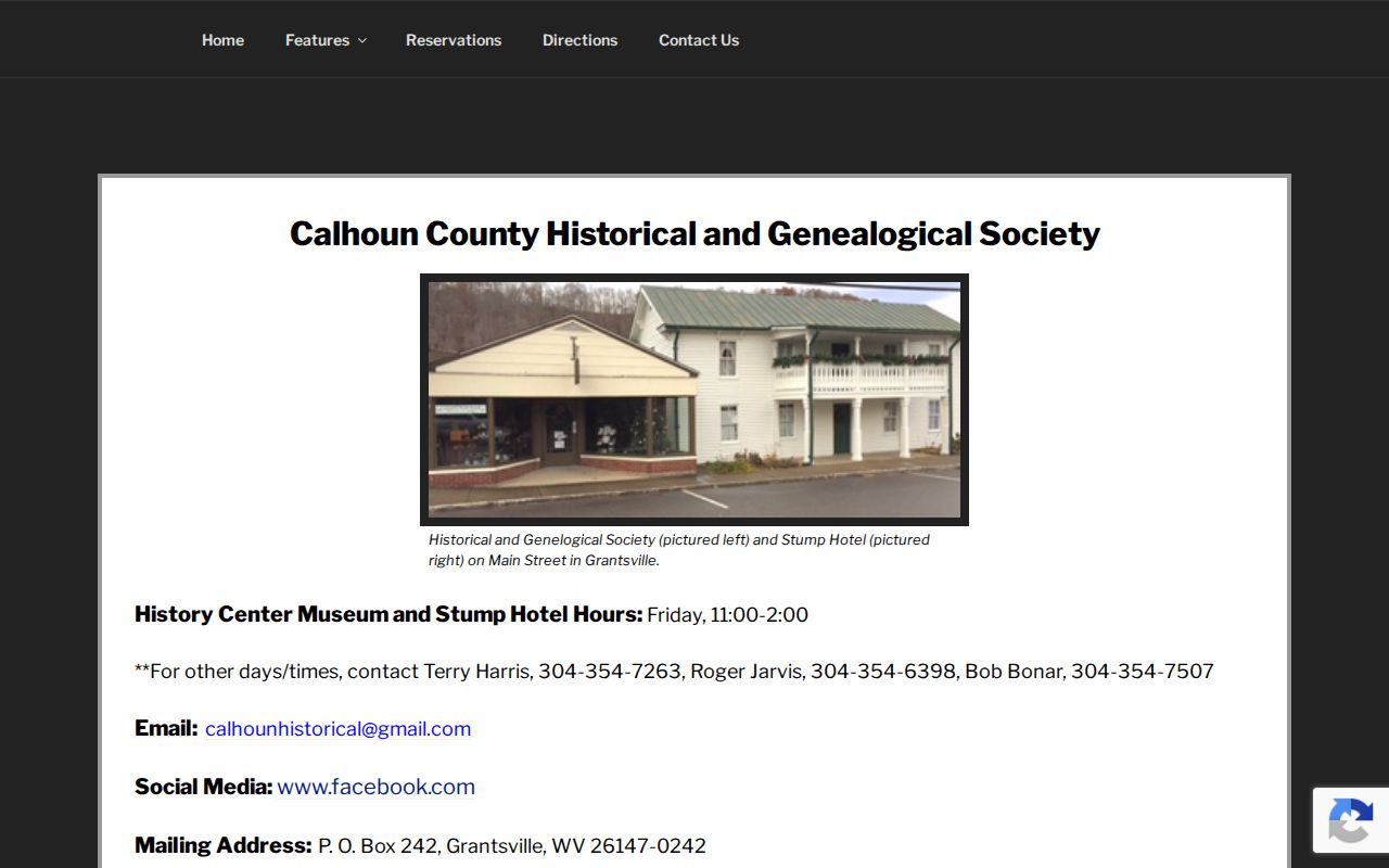 Calhoun County Historical and Genealogical Society history and research resources for former-owner context