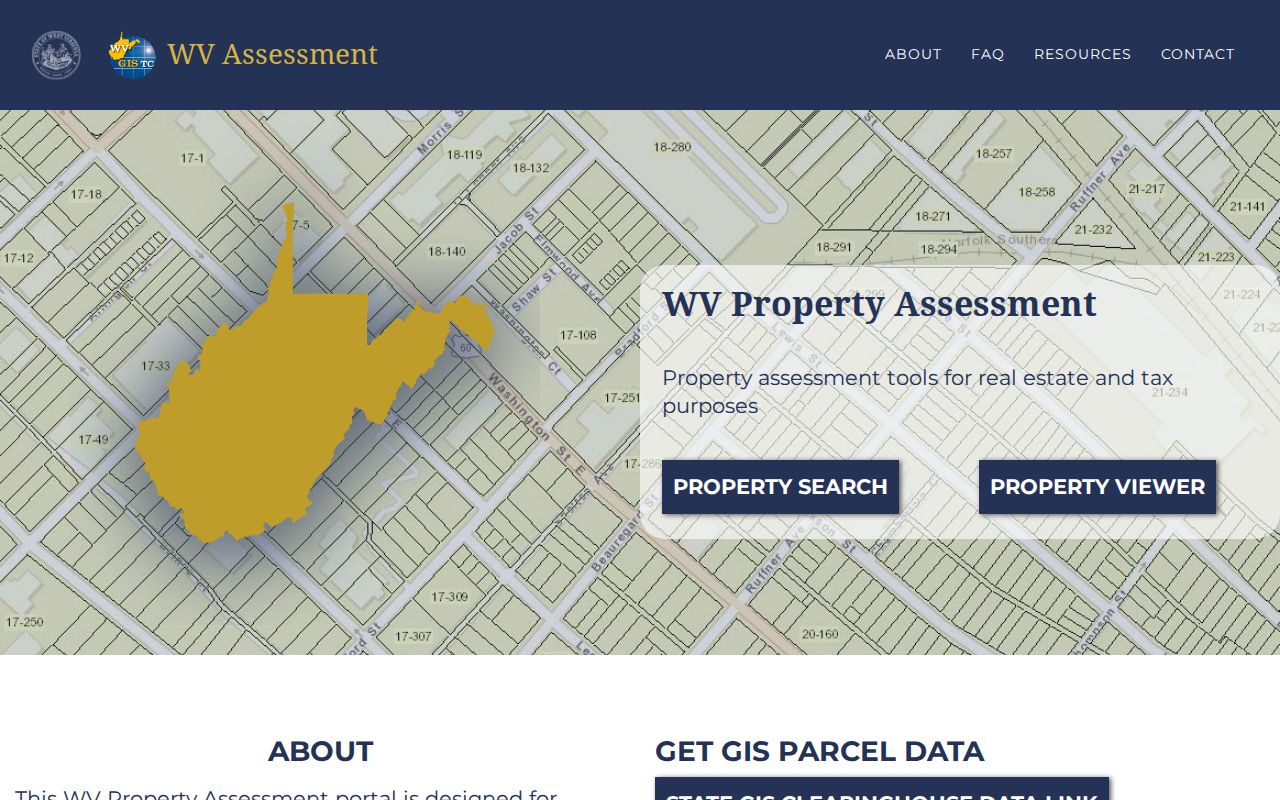 West Virginia parcel map viewer guidance for Calhoun County tax parcels and map limits